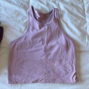 lululemon athletica Lavender Ribbed Crop Tank